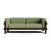 Normann Copenhagen Kube Sofa 3 zitter - Donkerbruin grenen frame