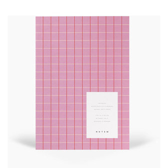 Notem studio Notebook Vita  medium rose grid 