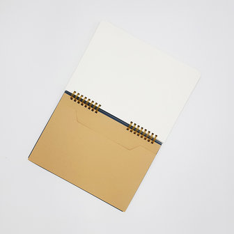 O-check design graphics ring memo notebook plain