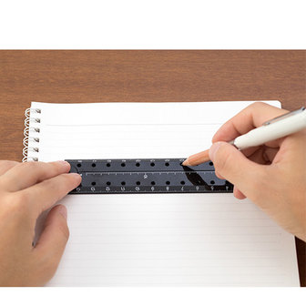 Midori Multiplpe ruler plastic black