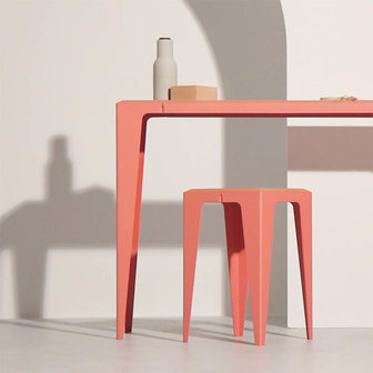 Wye Chamfer stool coral red