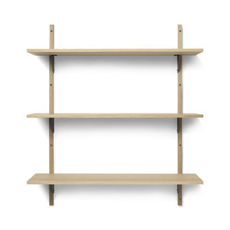 Ferm living Sector triple shelf oak / brass