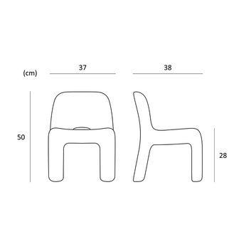 ecoBirdy Charlie Chair maten