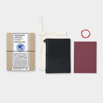 Traveler&#039;s Notebook Passport Size starter kit zwart