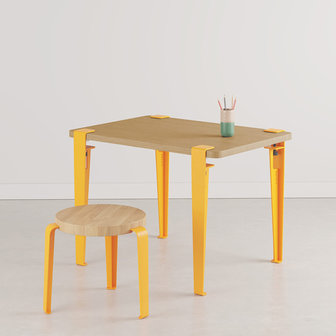 Tiptoe kids desk solid oak sun yellow