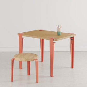 Tiptoe kids desk solid oak flamingo pink