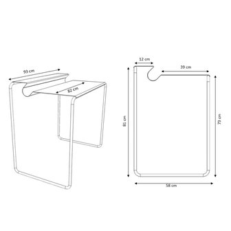 Muller PS07 secretary desk sizes