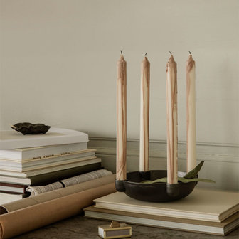 Ferm Living  Dryp Candles Beige- set kaarsen