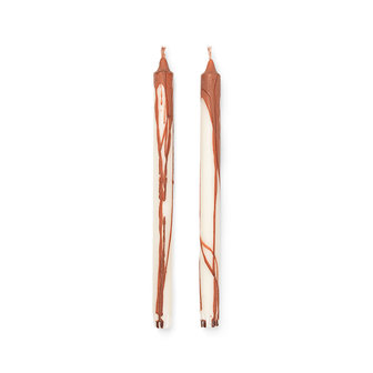 Ferm Living  Dryp Candles rust- set kaarsen