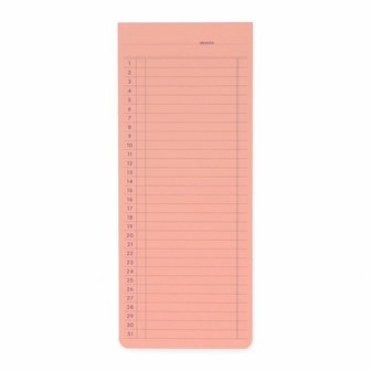 Penco Sticky Memo Pad Monthly Planner roze