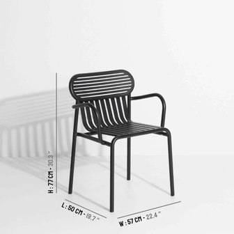 Petite Friture Week-end garden chair with armrest