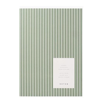 NOTEM STUDIO Notebook &quot;Vita&quot; Medium Green Lines