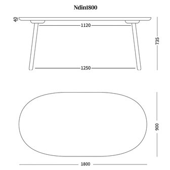 Emko naive dining table 190 cm