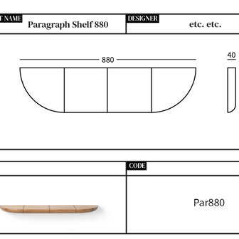 Emko paragraph shelves 88 cm