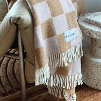 Maison Deux Checkerboard plaid terra Pink