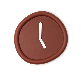 Werkwaardig Round Wall Clock Dieprood