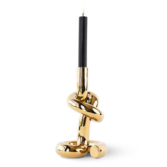 Werkwaardig knotted candleholder gold