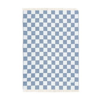 Maison Deux Checkerboard plaid Denim blauw -Wit