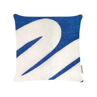 Maison Deux Swirl cushion Cover Blue White