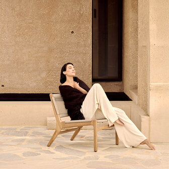 Ethnicraft jack woven lounge chair 