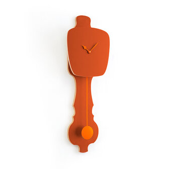 Kloq roestrood oranje wijzers