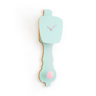 Kloq wandklok pischache green