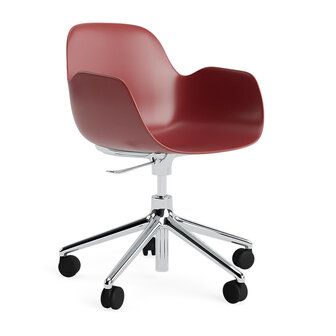Normann-Copenhagen-Form-Swivel-Armchair-5W-gaslift rood