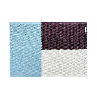 Maison Deux Deurmat Color Block Bordeaux blue 50 x 70 cm