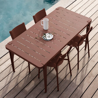 TIPTOE Outdoor Midi Tafel 190 red brick