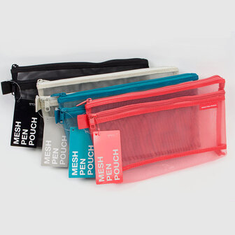 Midori mesh pen pouch blue