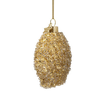 Vondels Ornament glas  Gouden Schelp
