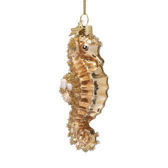 Vondels Kerst Ornament Gouden Zeepaardje