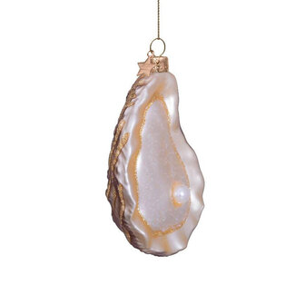 Vondels Ornament glas Oester met parel