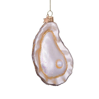 Vondels Ornament glas Oester met parel