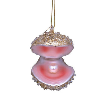 Vondels Ornament champagne glitter oester 