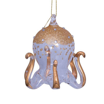 Vondels Ornament Gold/Diamonds Squid
