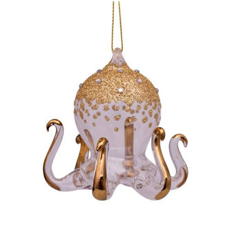 Vondels Ornament Gold/Diamonds Squid
