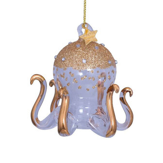 Vondels Ornament Gold/Diamonds Squid