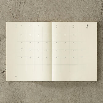 A4 THIN MD Notebook Diary 2026 monthly block + memo