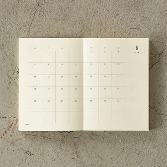 A4 THIN MD Notebook Diary 2026 monthly block + memo