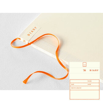Midori MD Notebook Diary 2026 A5 THIN (Monthly block + memo)