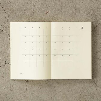MD Notebook A5 Diary 2026 monthly block + memo