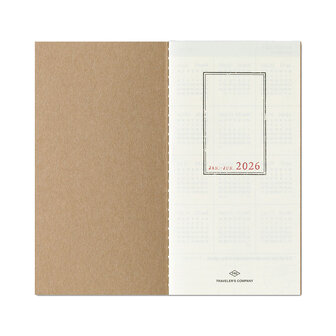 Traveler&#039;s notebook - 2026 Weekly and Memo Refill Jaaragenda