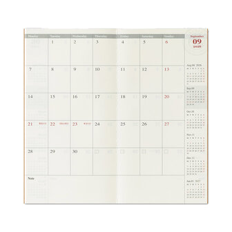 Traveler&#039;s notebook - 2026 Monthly Diary regular size