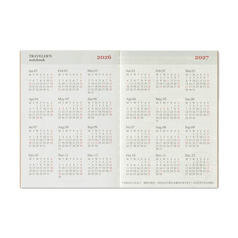 Traveler&#039;s notebook Passport Size Diary 2026 Monthly