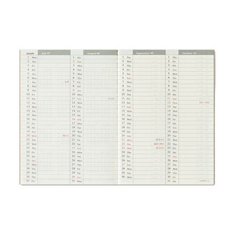 Traveler&#039;s notebook Passport Size Diary 2026 Weekly Jaaragenda