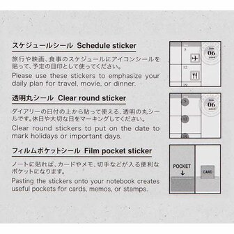 Traveler&#039;s notebook Diary 2026 customize Sticker Set 