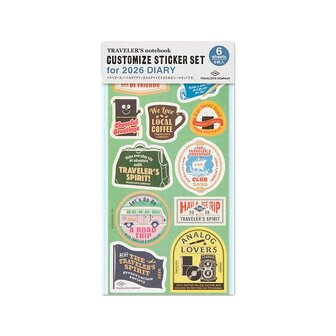 Traveler&#039;s notebook Diary 2026 customize Sticker Set 