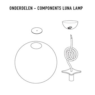 Design House Luna Lamp Small 16cm