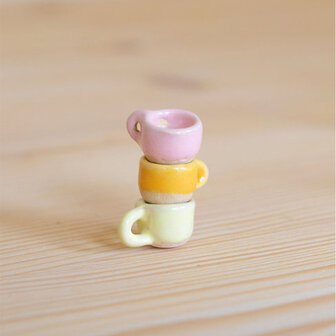 Studio Lotte Swart Mini Mok Bedeltje Stracciatella